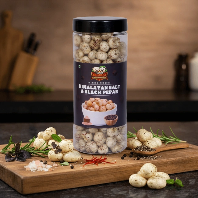 Himalayan Salt & Black Pepper Makhana - Royal Makhana